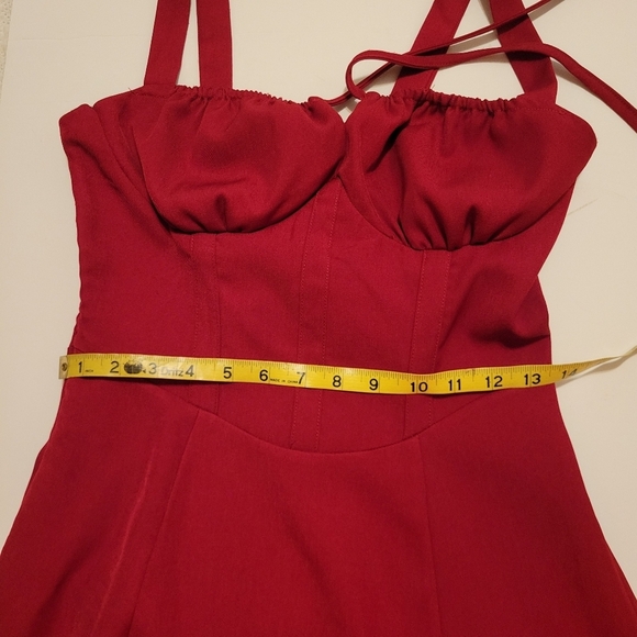 Milkmaid‎ Corset Midi Dress Wine Color Sz M Goth Grunge Dark Romantic - Picture 8 of 9